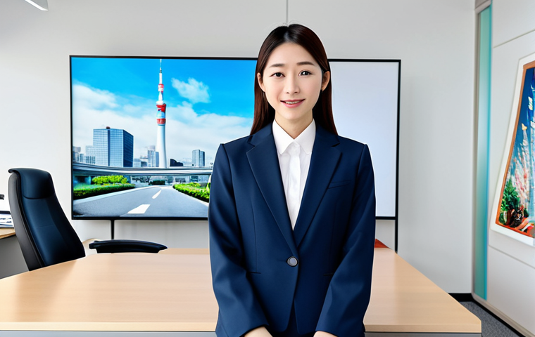 JLPT 자격증 활용 이직 성공 사례 - **

A confident young professional woman in a modern office, speaking Japanese on a video call with ...