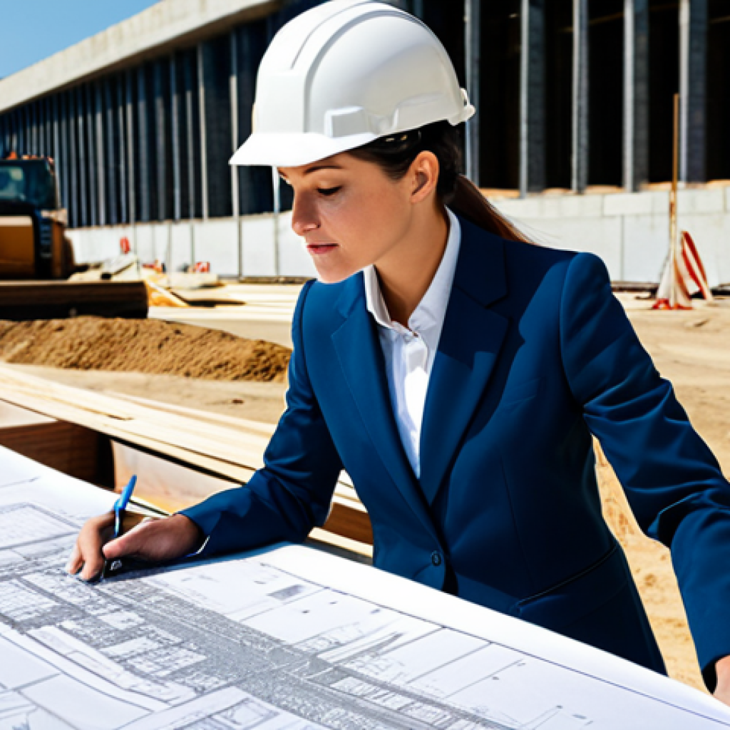 JLPT와 일본 내 고등 교육 진학 사례 - **

"A professional female architect, fully clothed in a modest and stylish pantsuit, reviewing blue...