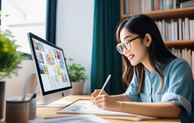 JLPT 취득 후 일본어 콘텐츠 제작 성공 사례 - **Prompt:** A young, energetic woman in her early twenties, with stylish casual clothes and a vibran...