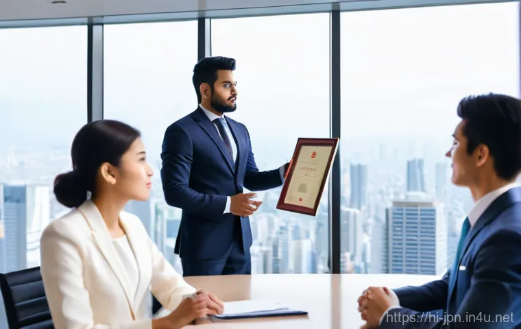 JLPT 자격증 활용 해외 무역 진출 사례 - Prompt 1: Global Professional with JLPT Certification**