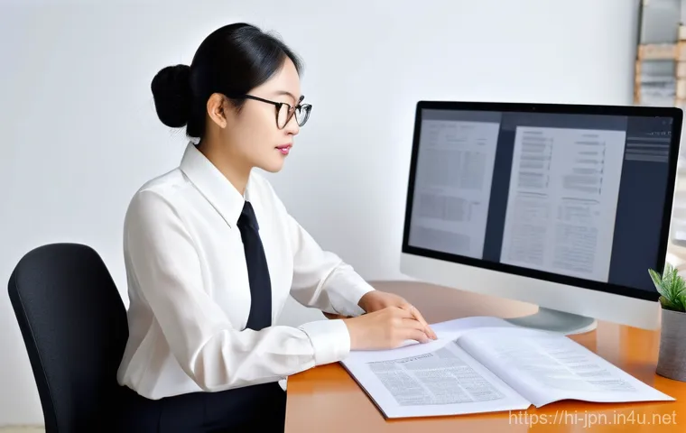 JLPT와 한국어 통번역사 도전기 - **Prompt:** A dynamic scene depicting a focused individual, perhaps in their mid-twenties, seated at...