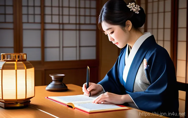 JLPT와 일본 전통 예술 체험 사례 - Here are three detailed image generation prompts in English, keeping all your essential guidelines i...