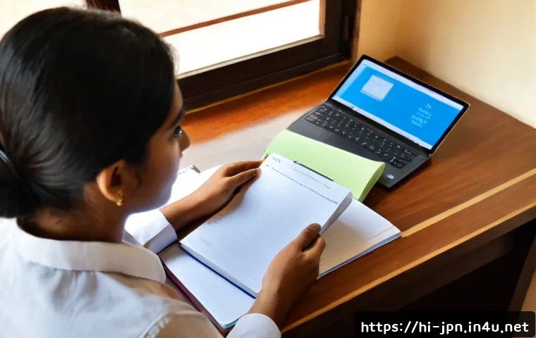 Home 17 JLPT와 일본 취업 박람회 참여 사례 - Photorealistic career preparation scene, a young Indian professional studying Japanese language mate...