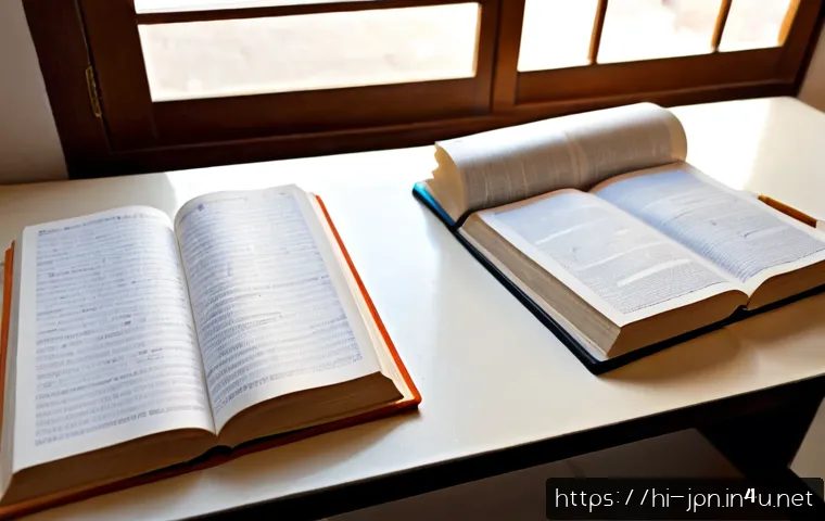 JLPT와 일본어 번역 실전 사례 - Photorealistic study desk scene for practical Japanese language exam preparation, a Hindi-speaking y...
